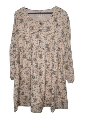 JDL Collection de Vetements Romantic Floral Tiered Peasant Prairie Dress Sz M